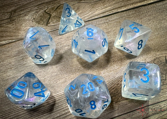 Chessex Polyhedral 7-Die Würfel-Set Opaque - Dunkelblau/Kupfer