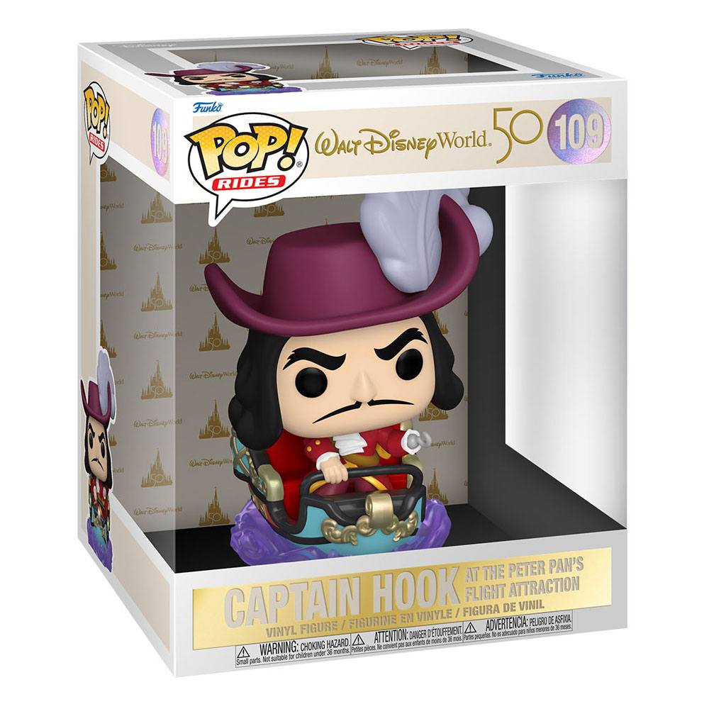 Funko POP! Walt Disney Word 50th Anniversary - Captain Hook at the Peter Pan's Flight Attraction# 15cm - 109