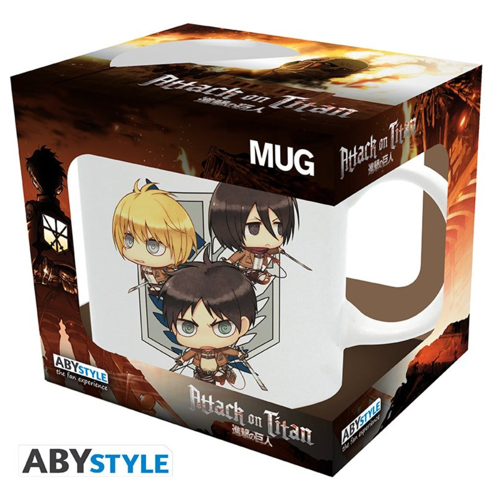 ATTACK ON TITAN - Mug - 320 ml - Chibi Trio