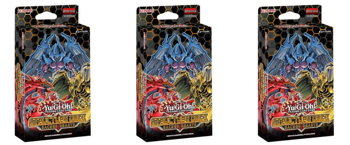 Yu-Gi-Oh! Sacred Beasts Structure Deck 3er Set Deutsch
