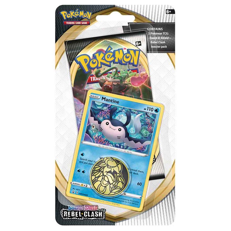 Pokémon SWSH02 - Sword & Shield Rebel Clash Checklane Blister - Mantine - englisch