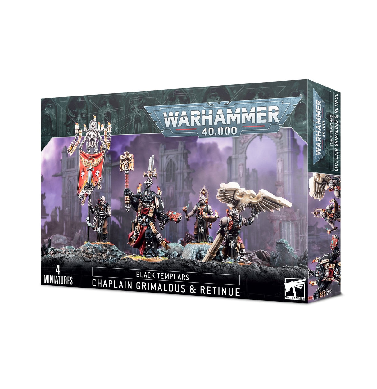 Warhammer 40.000 Black Templars Chaplain Grimaldus & Retinue
