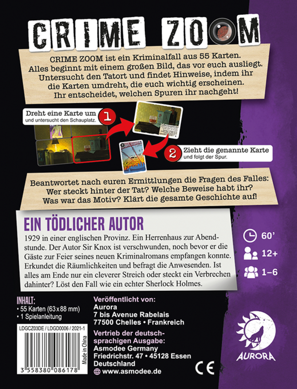 Crime Zoom Fall 3: Ein tödlicher Autor • DE