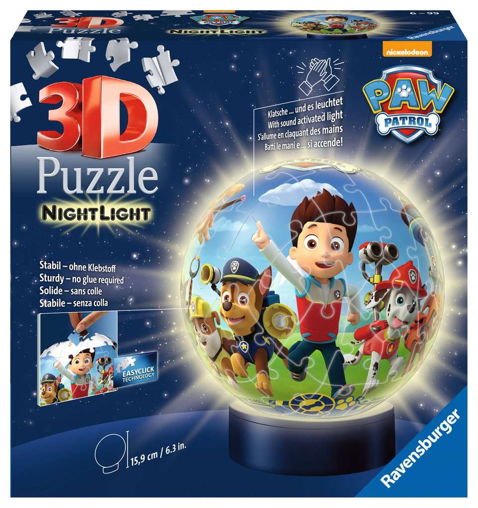 3D Puzzle-Ball - Nachtlicht - Paw Patrol