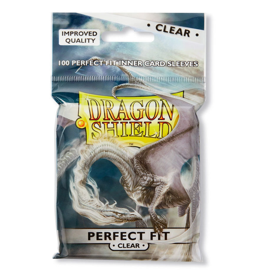 Dragon Shield Standard Perfect Fit Sleeves - Clear/Clear (100 Sleeves)