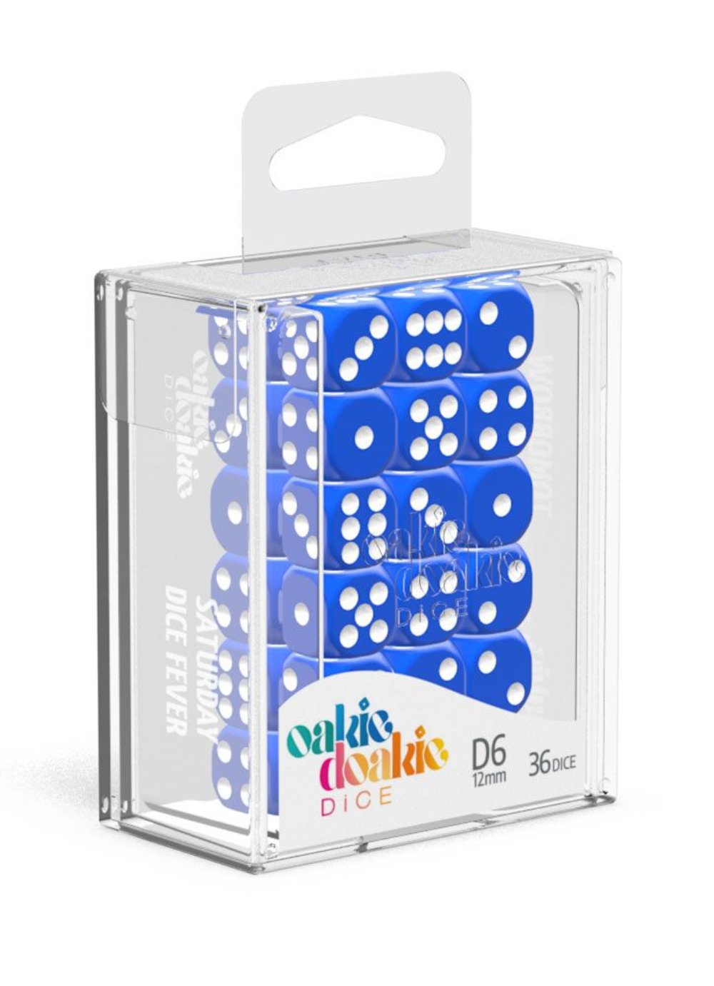 Oakie Doakie Dice W6 Würfel 12 mm Solid - Blau (36)