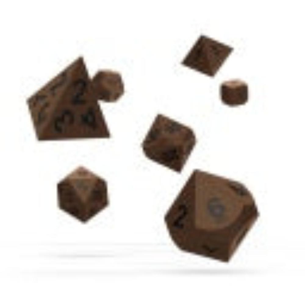 Oakie Doakie Dice Würfel RPG-Set Metal Dice - Brasstige (7)
