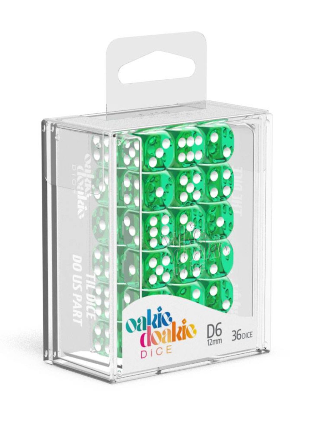 Oakie Doakie Dice W6 Würfel 12 mm Translucent - Grün (36)