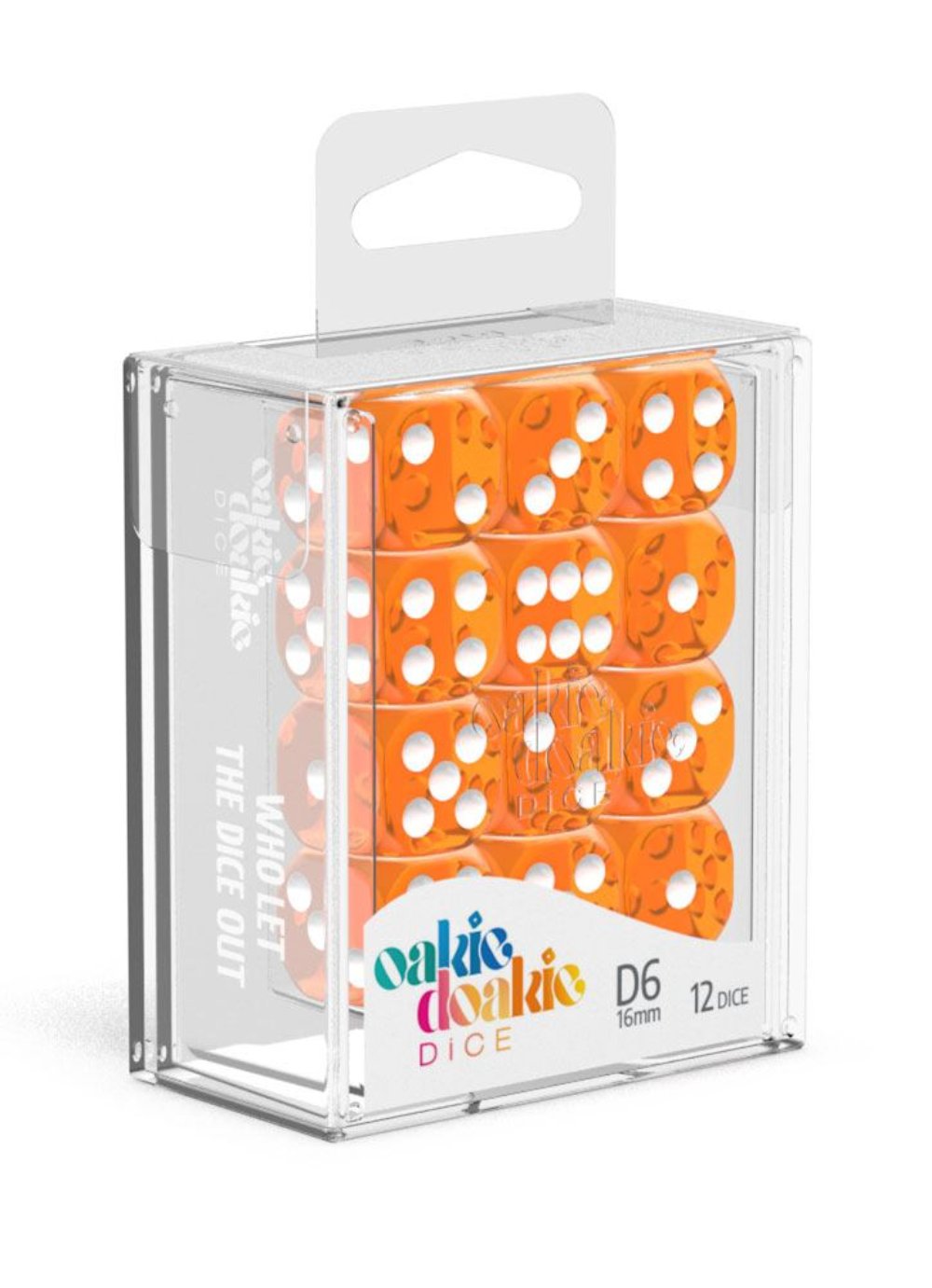 Oakie Doakie Dice W6 Würfel 16 mm Translucent - Orange (12)