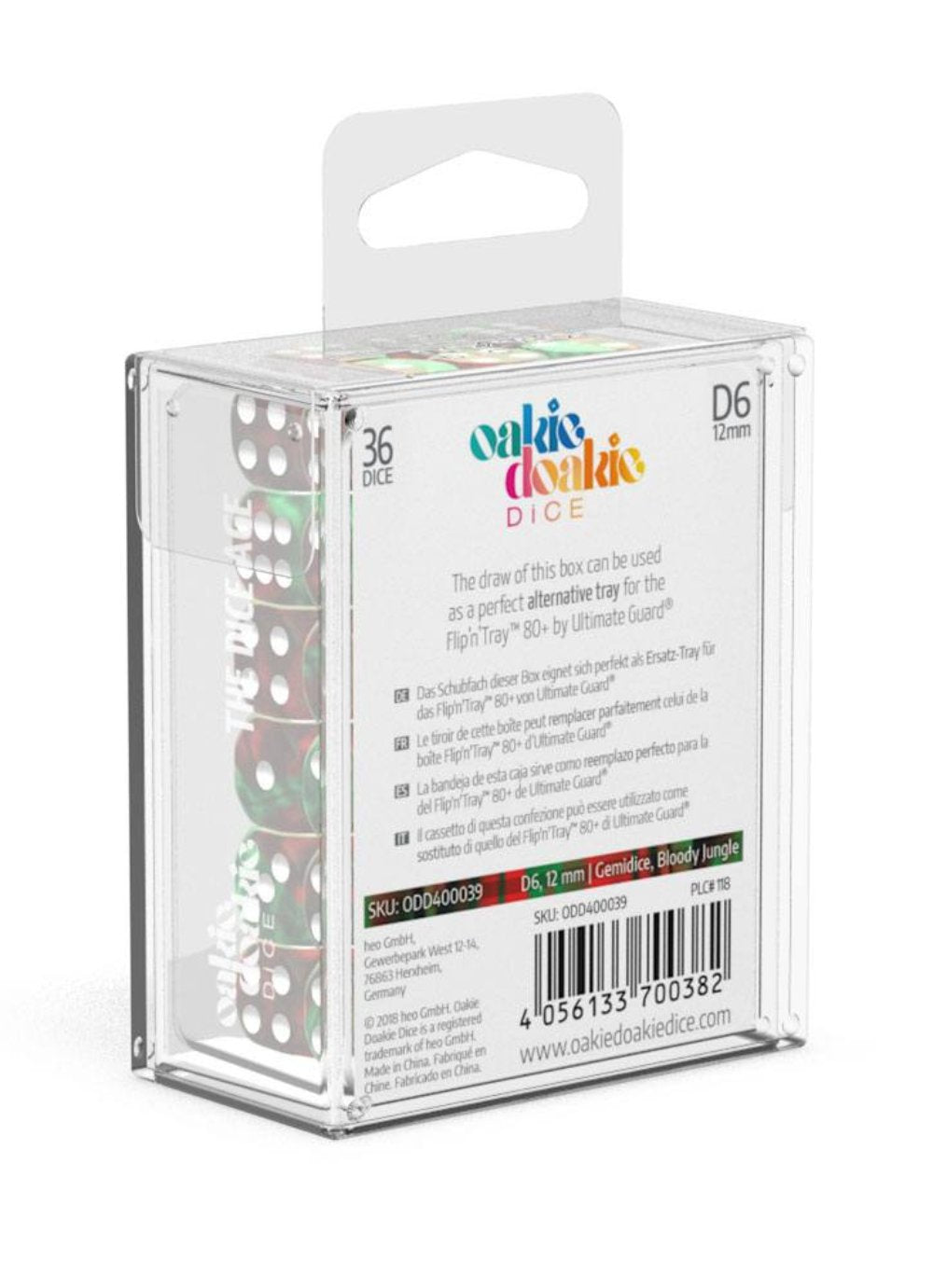 Oakie Doakie Dice W6 Würfel 12 mm Gemidice - Bloody Jungle (36)