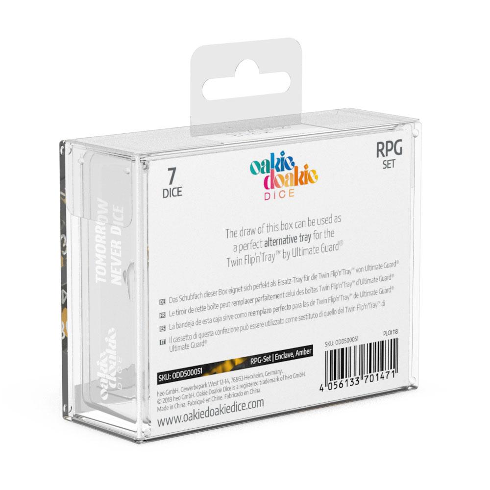 Oakie Doakie Dice Würfel RPG-Set Enclave - Amber (7)