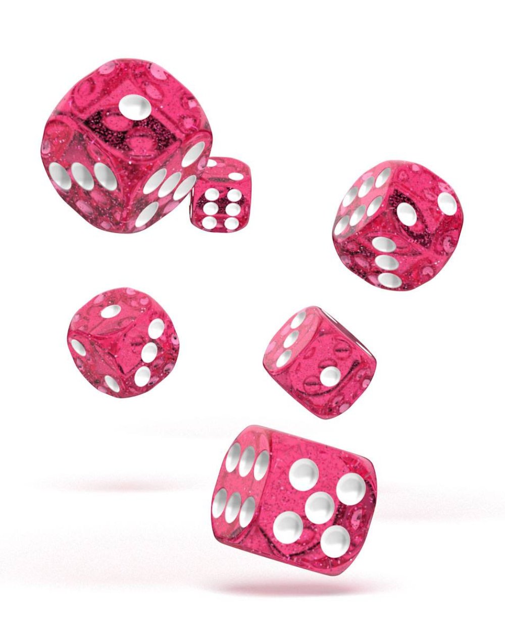 Oakie Doakie Dice W6 Würfel 16 mm Speckled - Rosa (12)