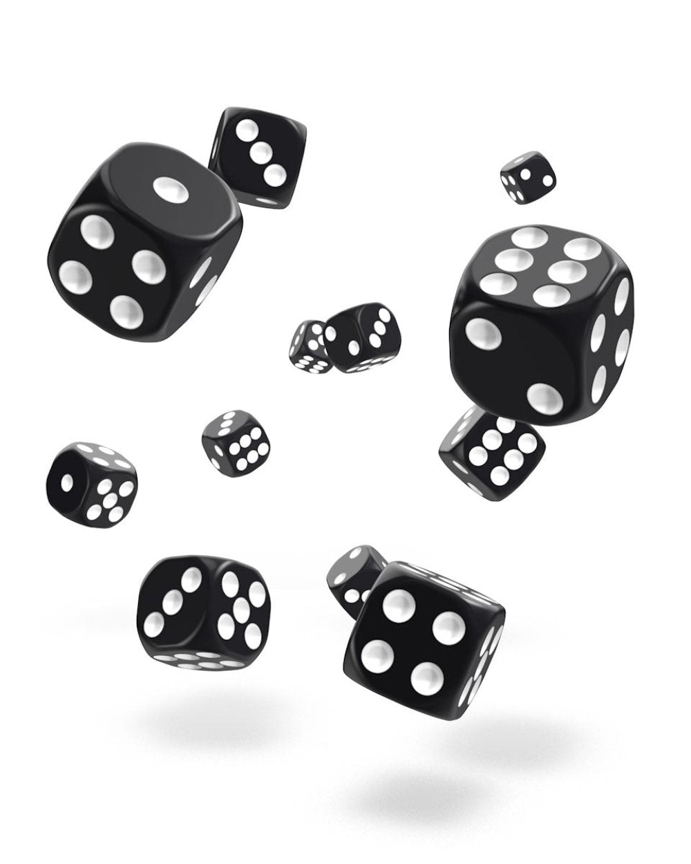 Oakie Doakie Dice W6 Würfel 12 mm Solid - Schwarz (36)