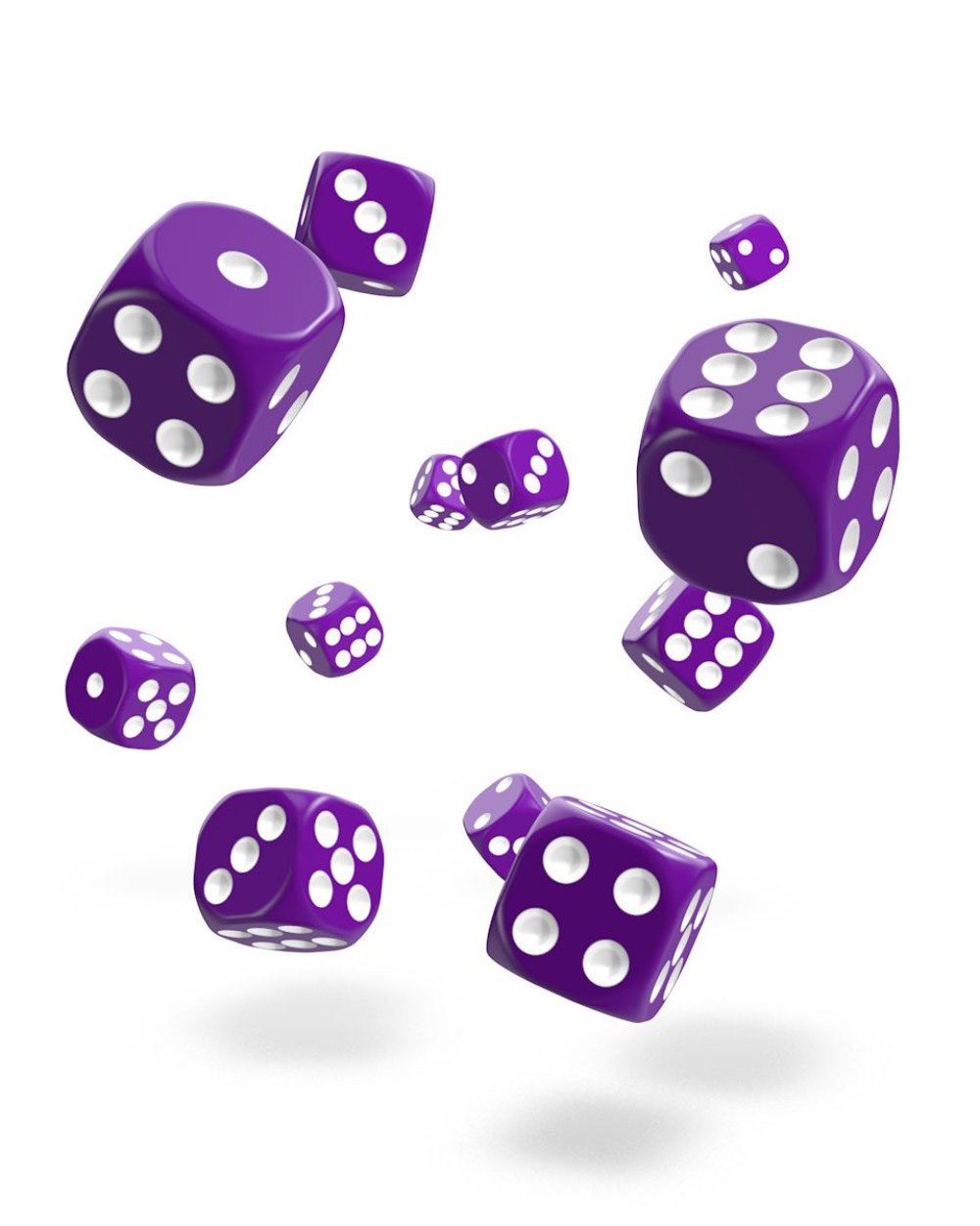 Oakie Doakie Dice W6 Würfel 12 mm Solid - Lila (36)