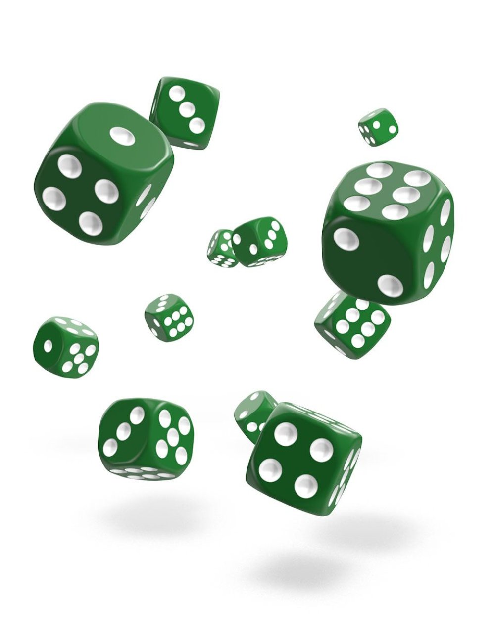 Oakie Doakie Dice W6 Würfel 12 mm Solid - Grün(36)