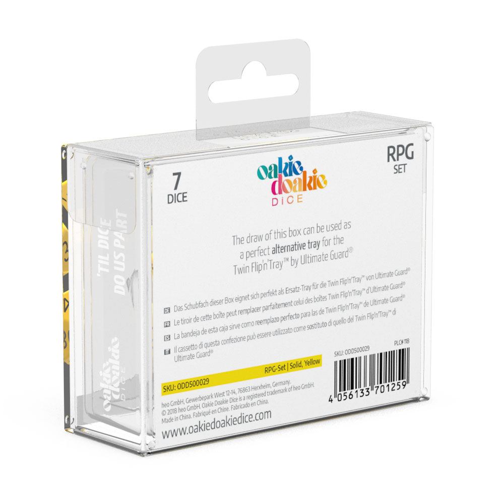 Oakie Doakie Dice Würfel RPG-Set Solid - Gelb (7)