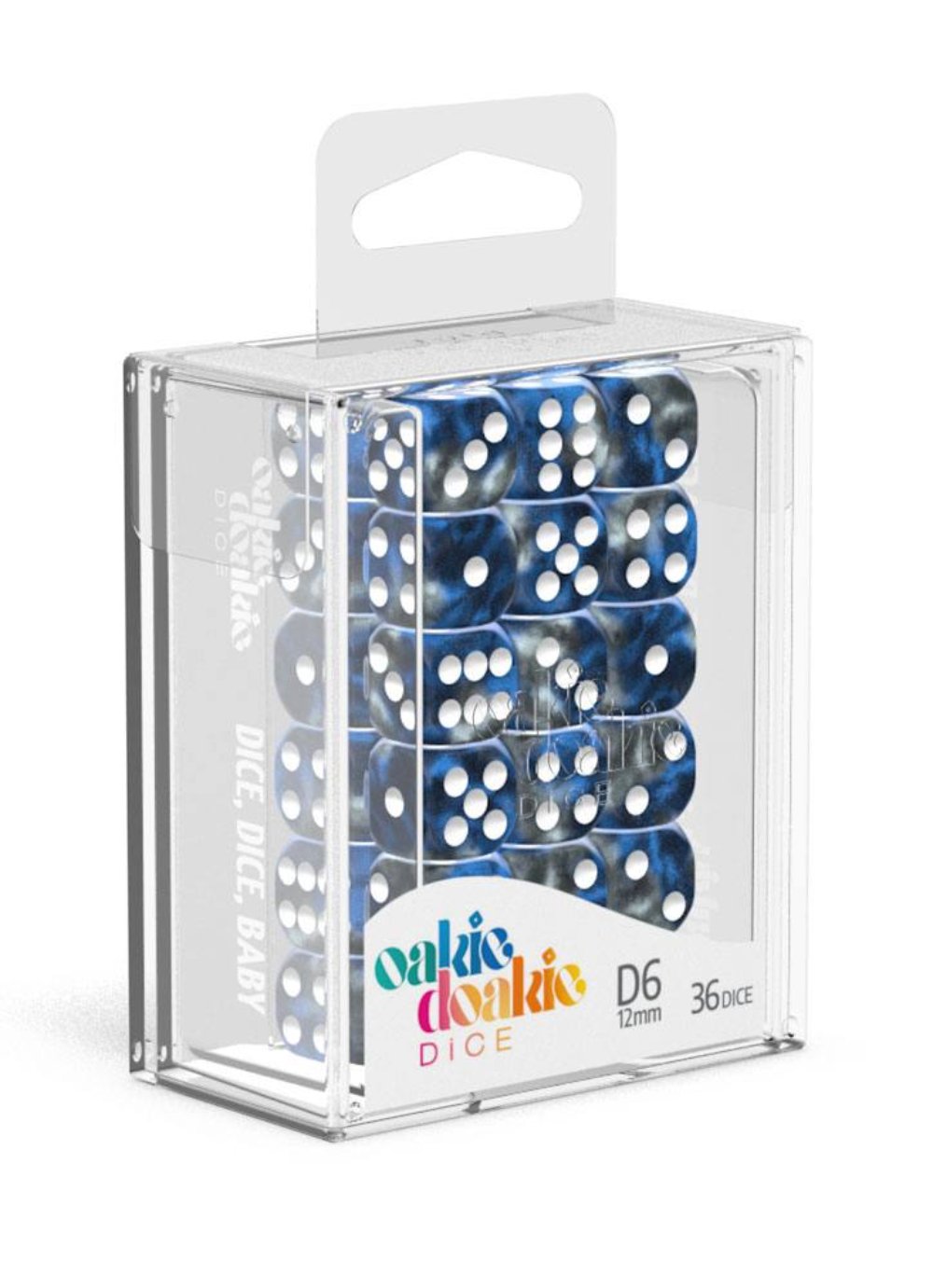 Oakie Doakie Dice W6 Würfel 12 mm Gemidice - Liquid Steel (36)