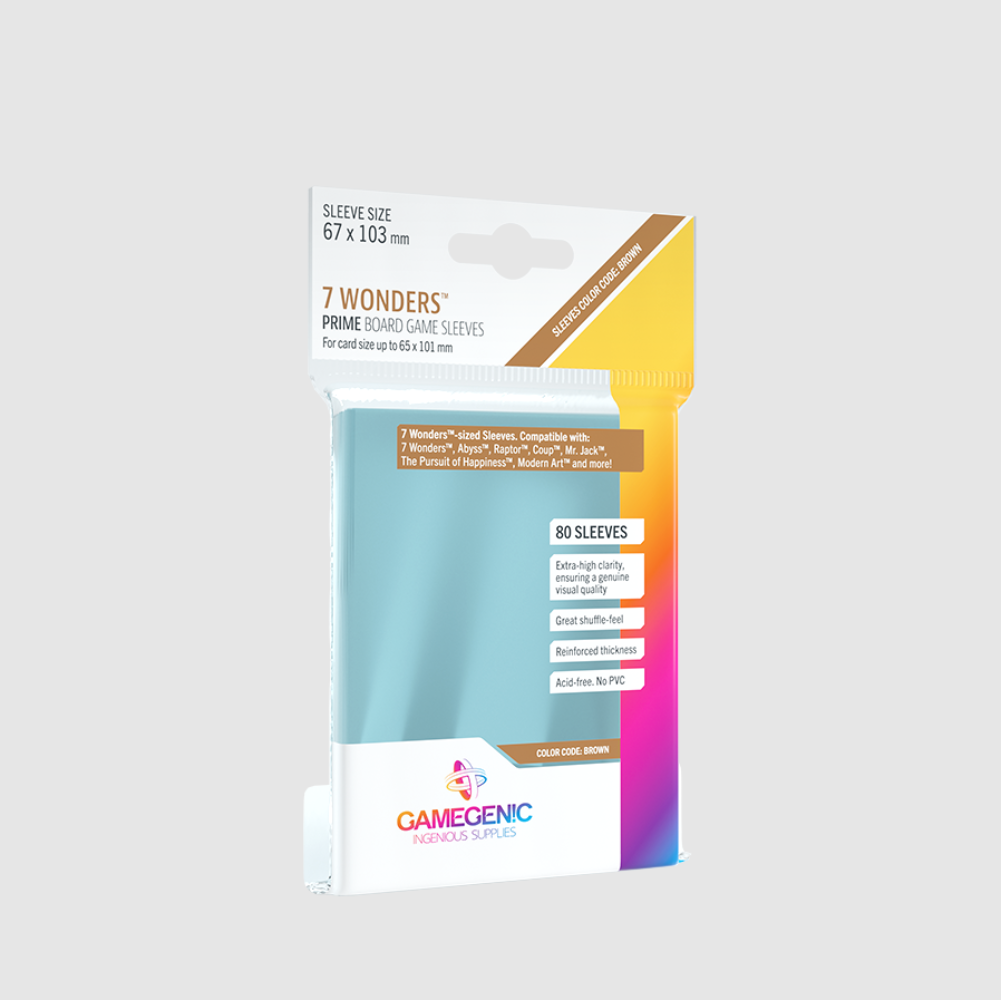 Gamegenic PRIME 7 Wonders Sleeves Clear