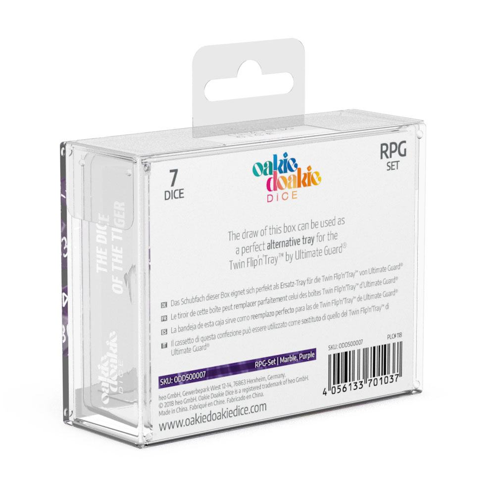 Oakie Doakie Dice Würfel RPG-Set Marble - Lila (7)