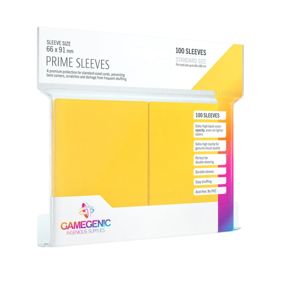 Gamegenic - Prime Sleeves Standard Size (100) Gelb