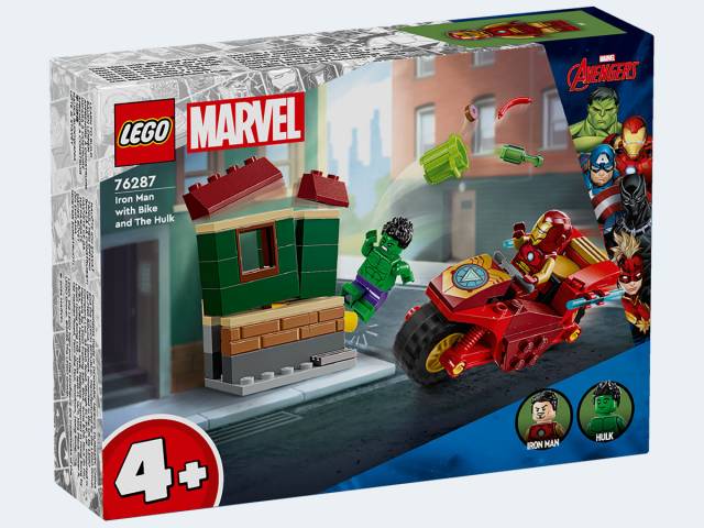 LEGO 4+ Marvel Super Heroes Iron Man m Bike u Hulk