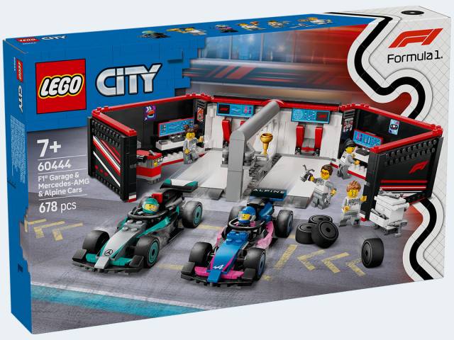 LEGO City Garage mit Mercedes AMG Alpine Rennautos