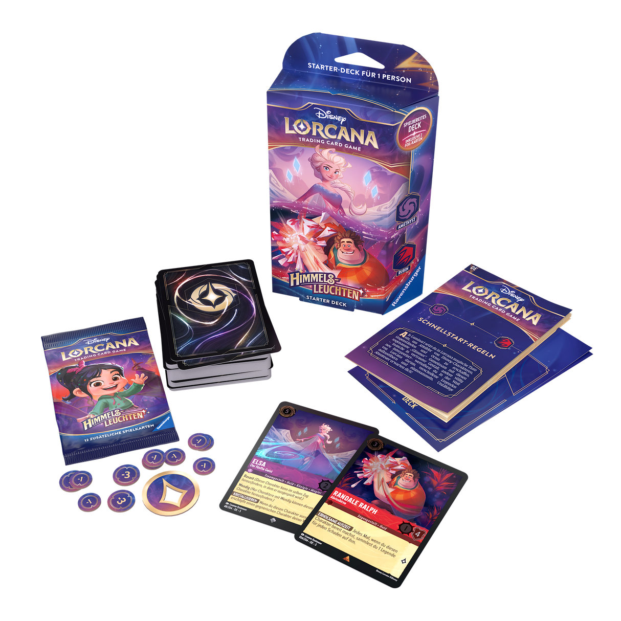 Disney Lorcana - Himmelsleuchten Starter Deck - Elsa und Ralph - DE
