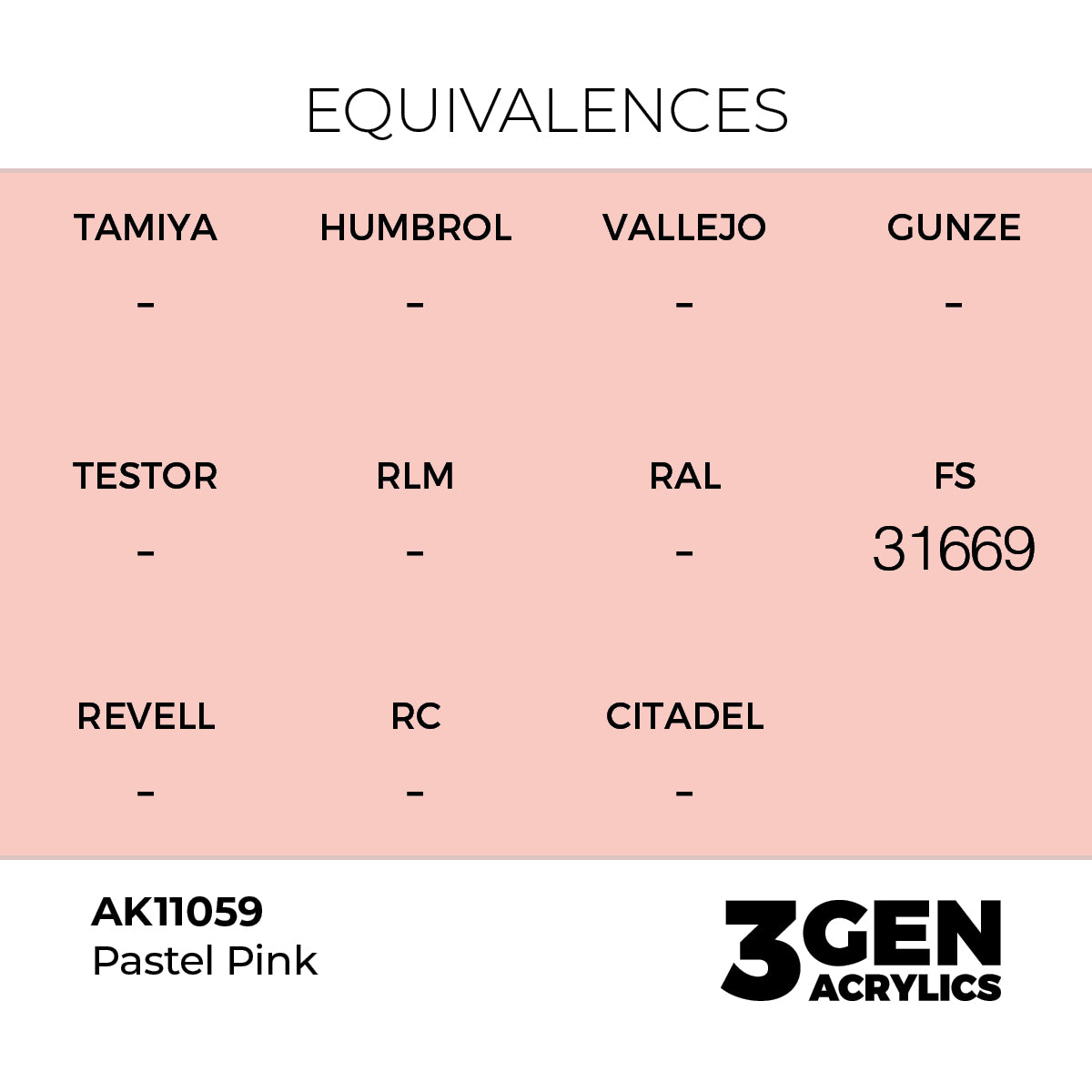 AK Interactive 3GEN Pastel Pink 17ml