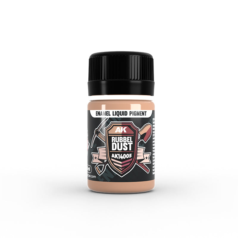 AK Interactive Enamel Liquid Pigments Rubble Dust