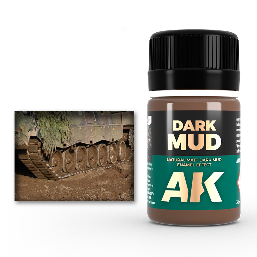AK Interactive Enamel Effects Dark Mud Effects