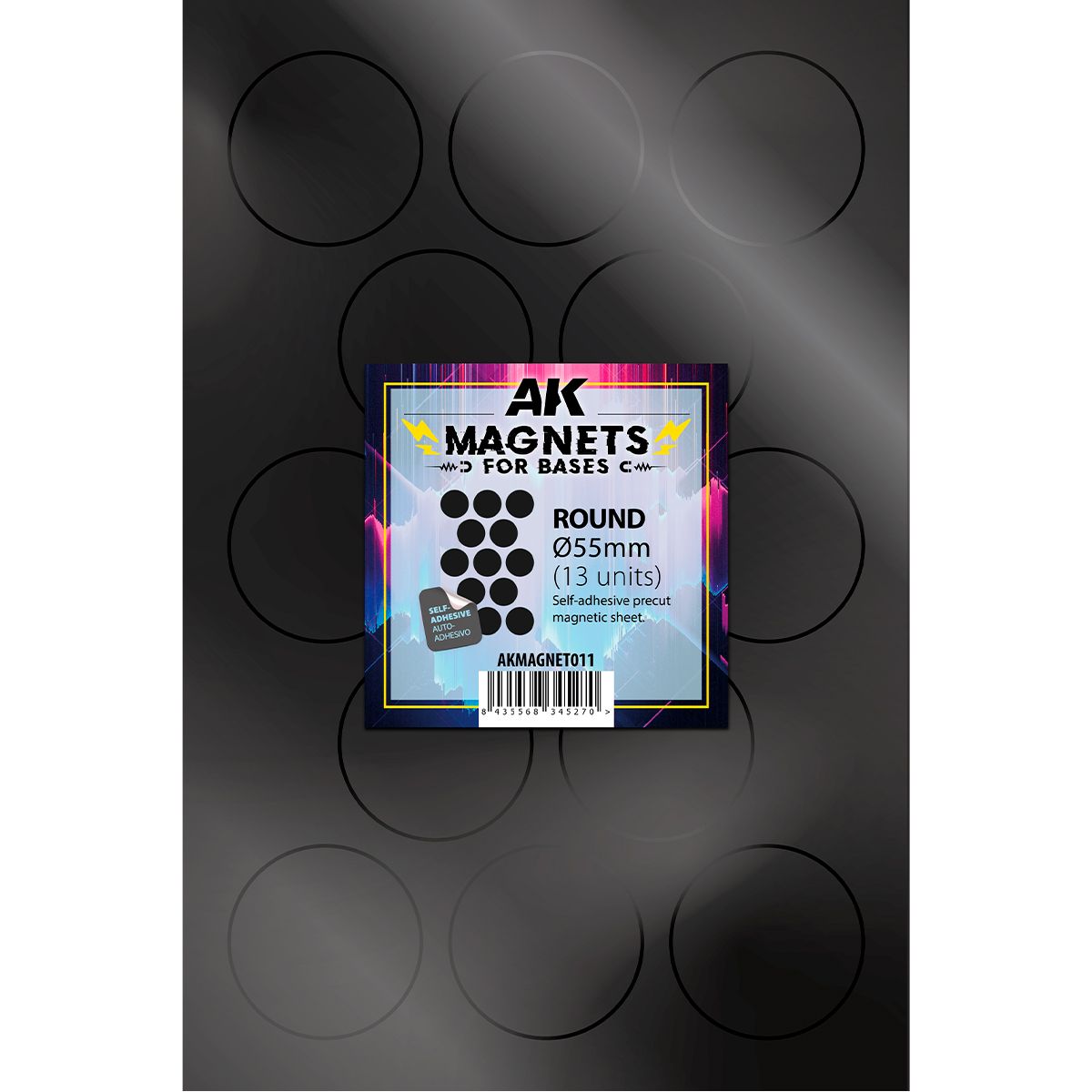 AK Interactive Magnets for Bases ROUND/REDONDO 55 Ø - 13 unid