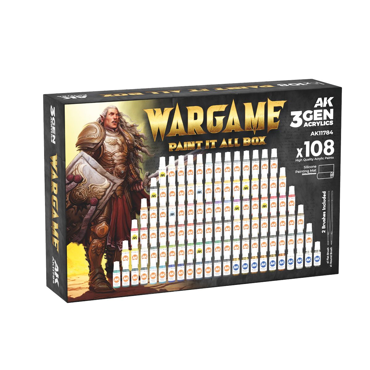 AK Interactive Wargame Paint It All Box 108 Colors 3Gen