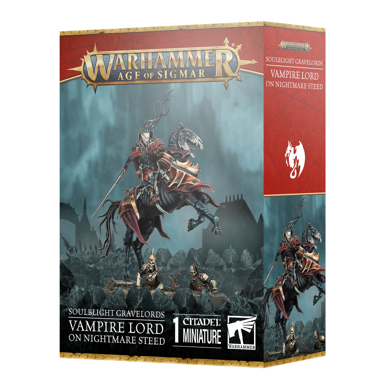 Warhammer Age of Sigmar Soulblight Gravelords Vampire Lord on Nightmare Steed