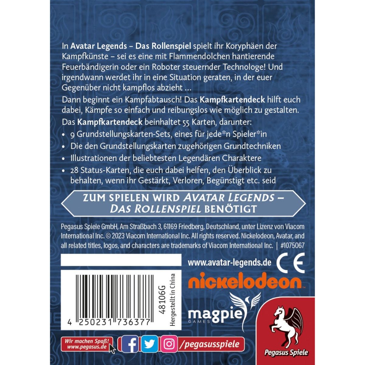 Avatar Legends Das Rollenspiel Kampfkartendeck