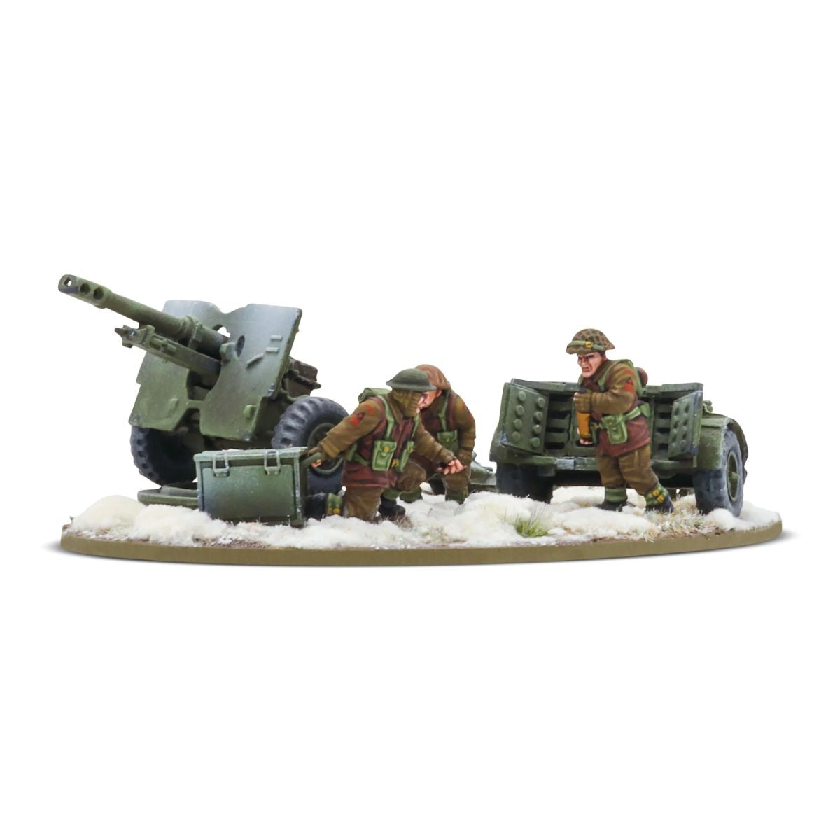 Bolt Action 25-Pdr Light Howitzer with British Infantry (Winter) Crew