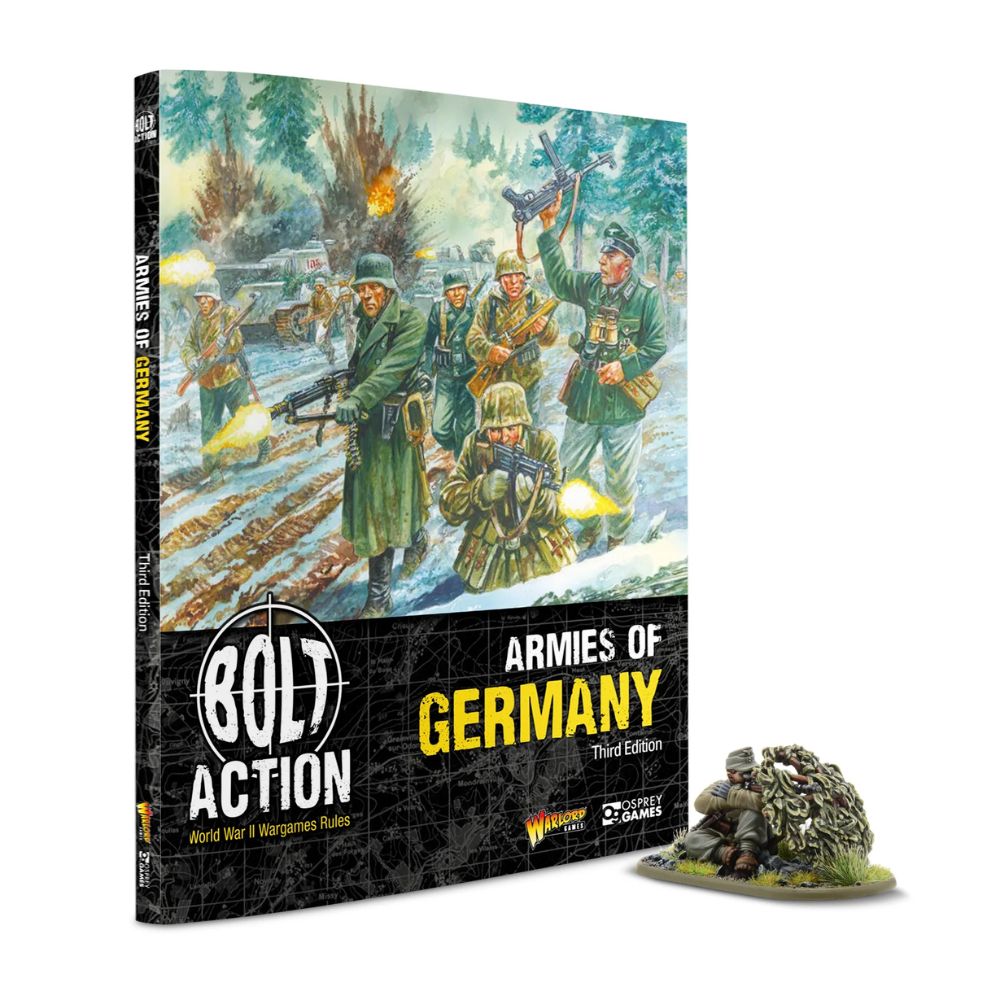 Bolt Action Armies of Germany Third Edition Regelbuch mit Joseph Sepp Allerberger Miniatur Englisch