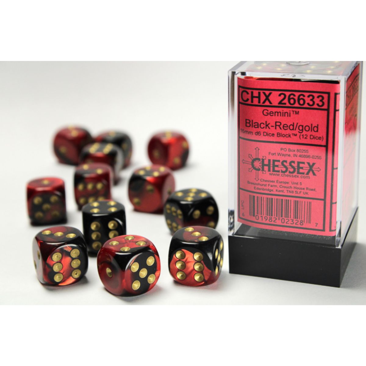 Chessex 16mm D6-Würfel-Set (12) Nebula / Blauregen/Weiß
