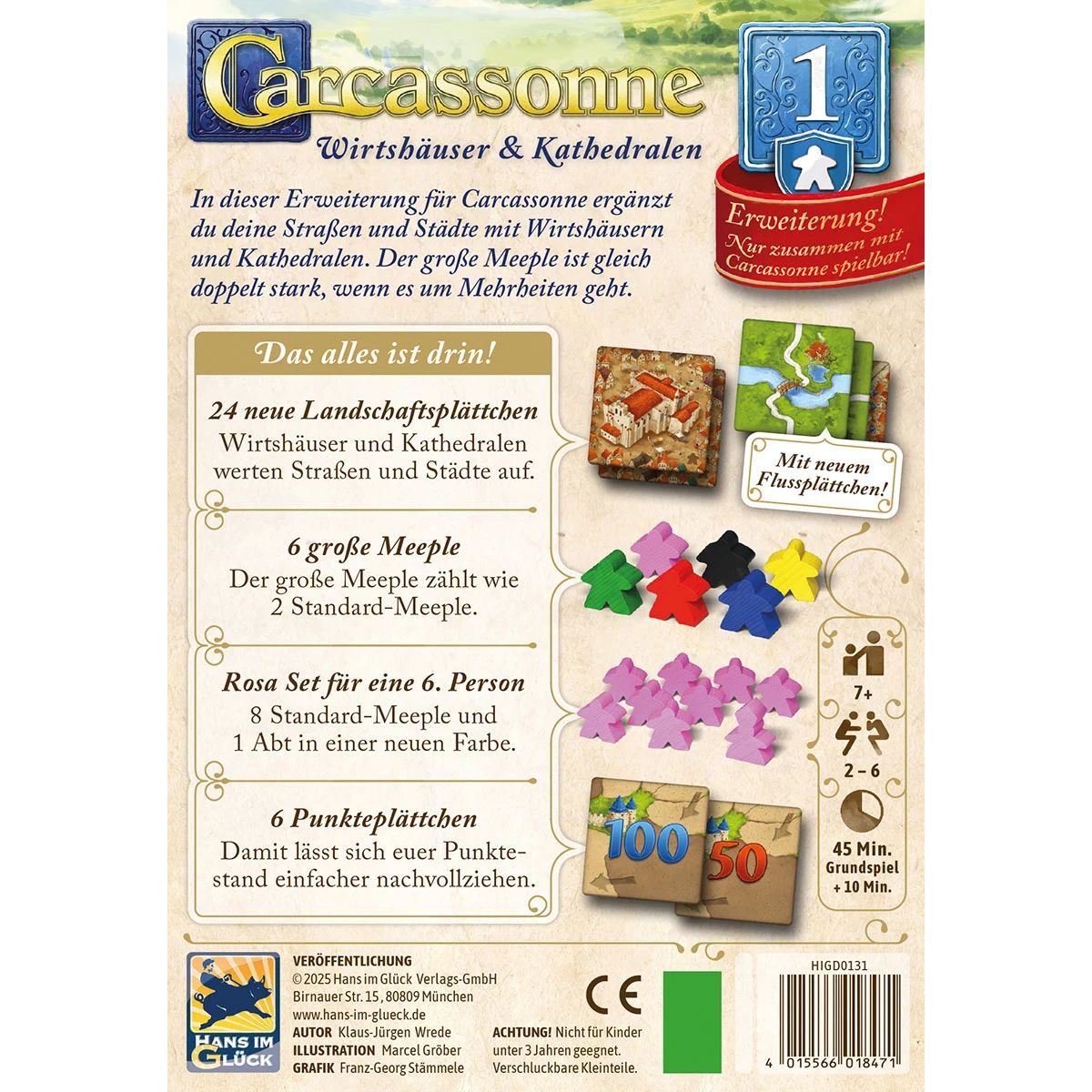 Carcassonne - Erweiterung 1 Wirtshäuser & Kathedralen (v3.1)