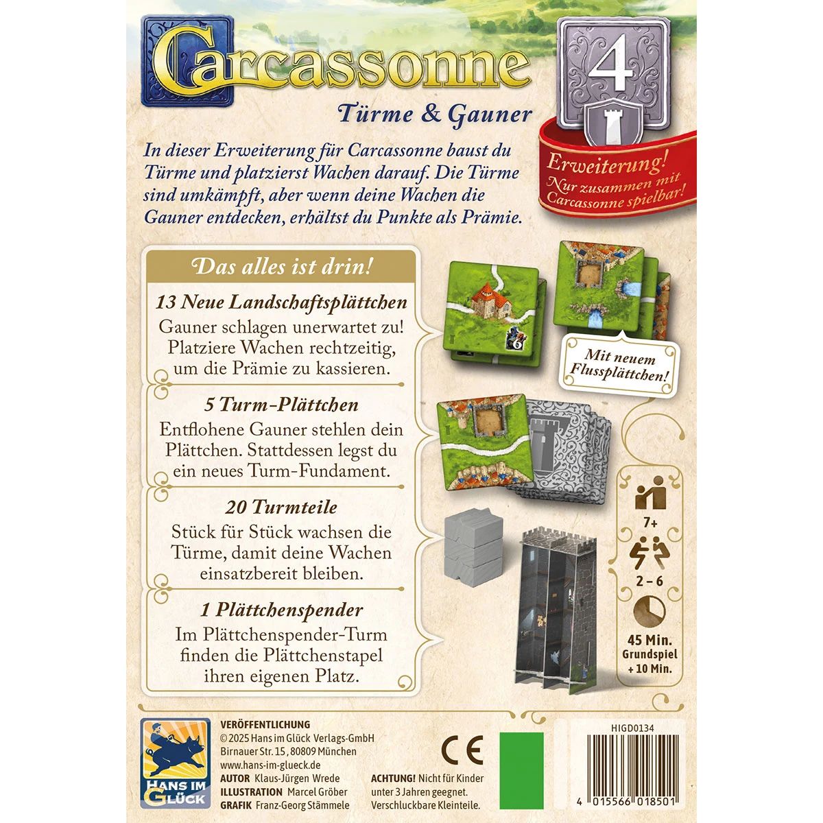Carcassonne - Erweiterung 4 Türme & Gauner (v3.1)