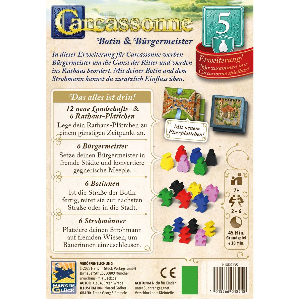 Carcassonne - Erweiterung 5 Botin & Bürgermeister (v3.1)