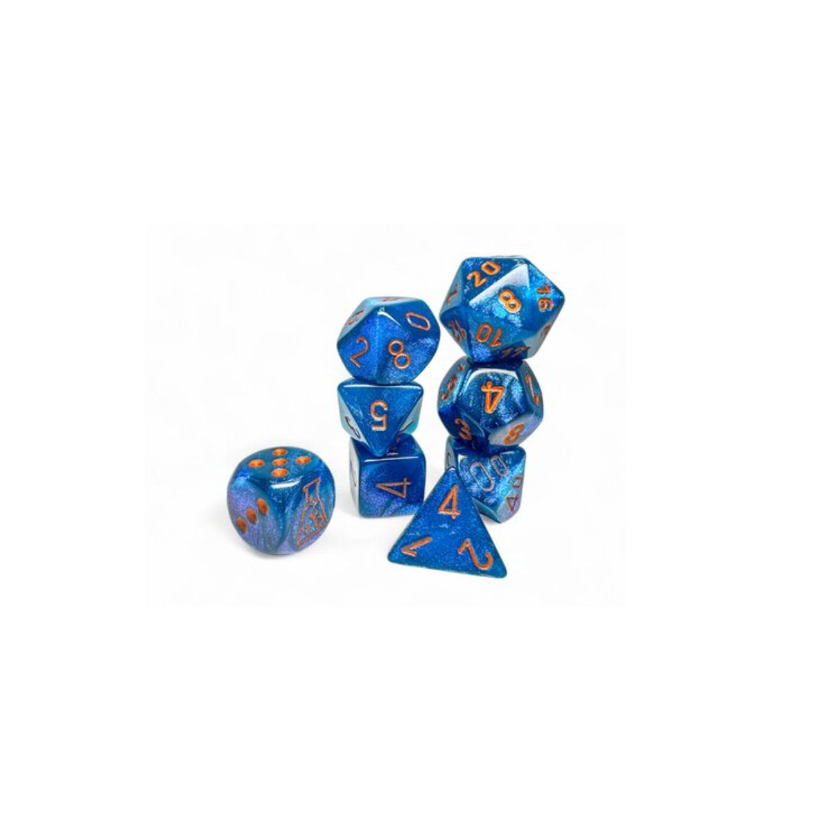 Chessex 7-Würfelset Borealis Midnight/Copper