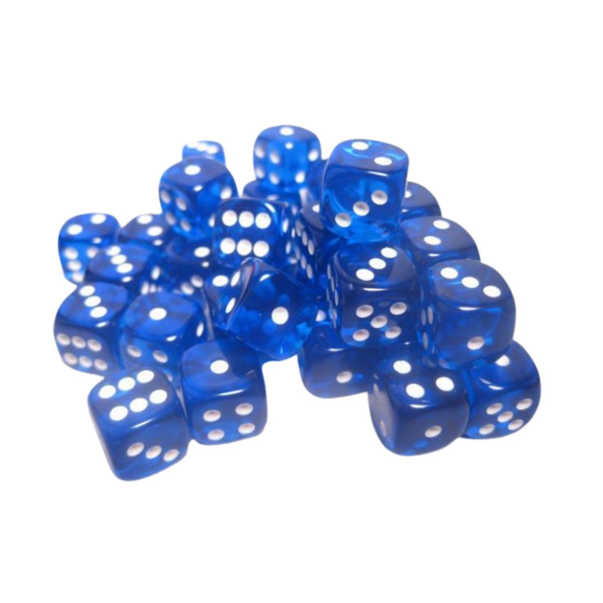 Chessex W6x36 Würfelset Translucent Blau/Weiß