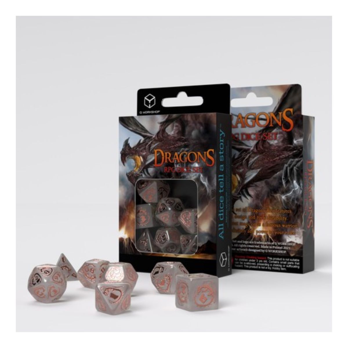 Dragons Dice Set Quartz
