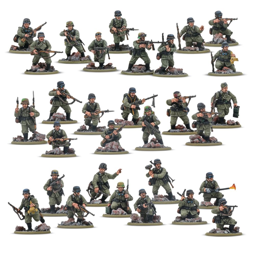 Bolt Action German Veteran Infantry Platoon