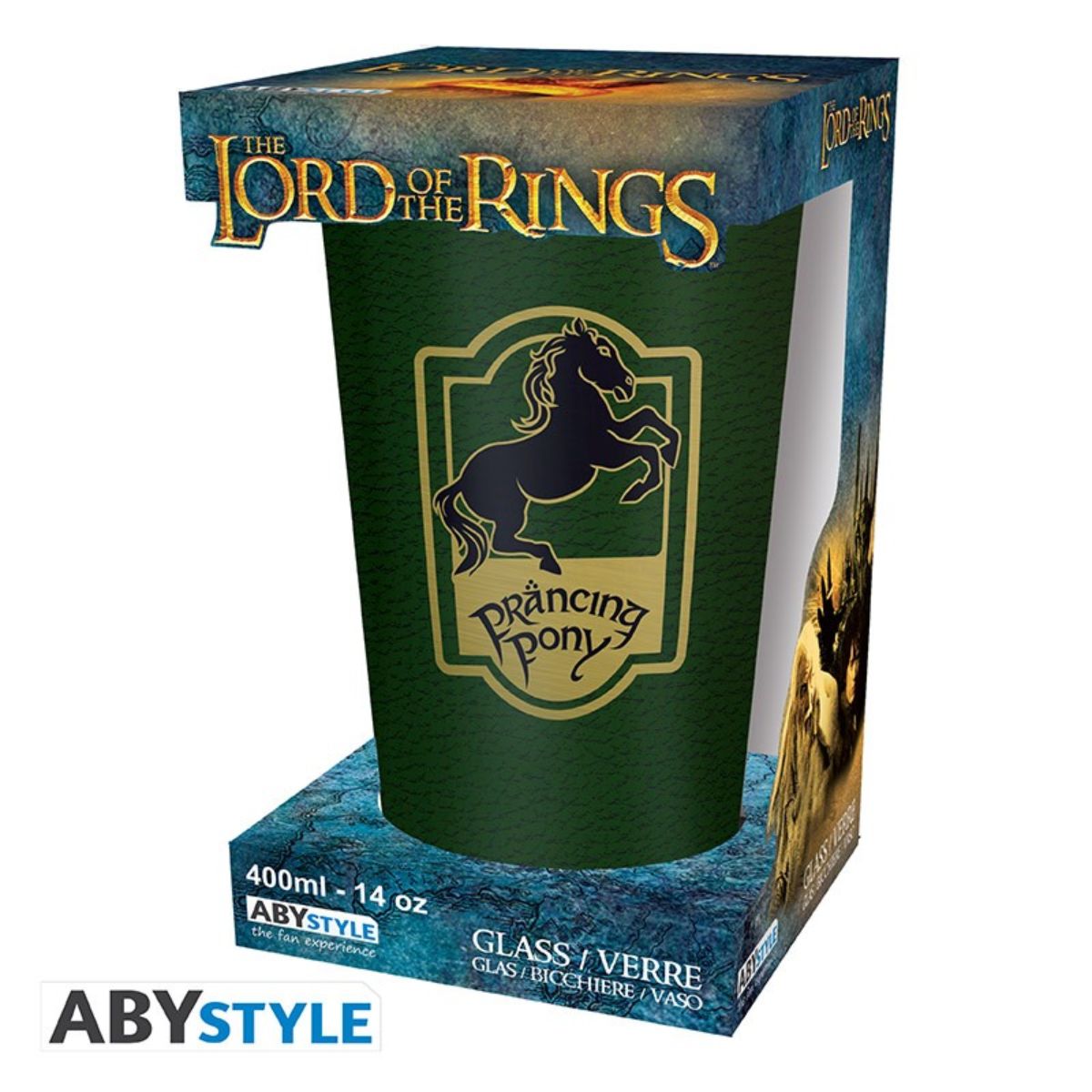 Lord Of The Rings Premium Large Glass 400ml Prancing Pony