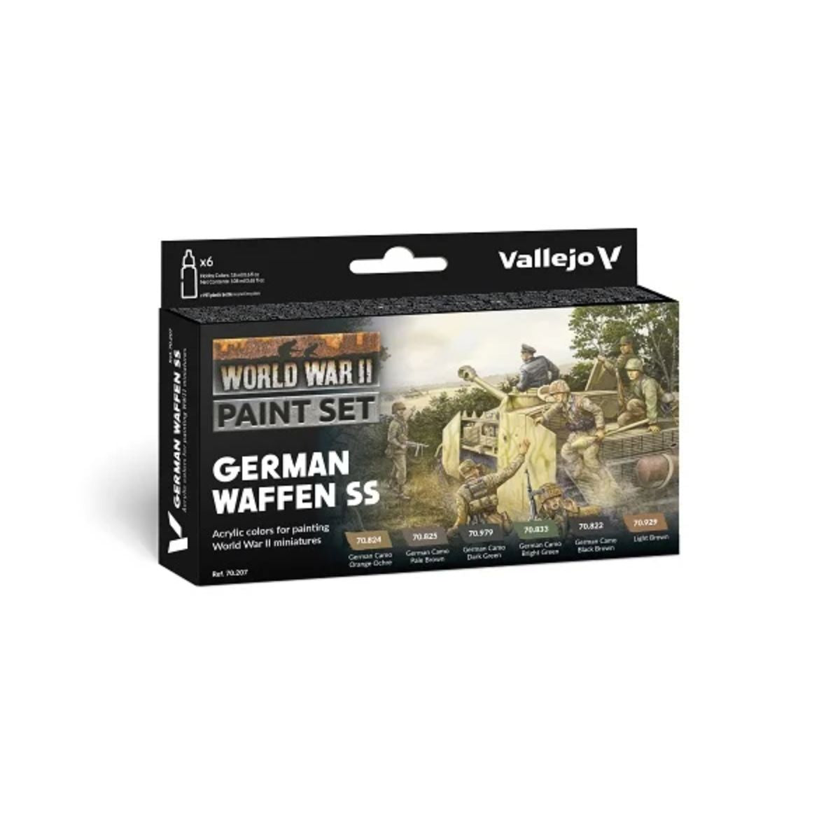 Vallejo Model Color WWII Paint Set German Waffen SS (6 Farben)