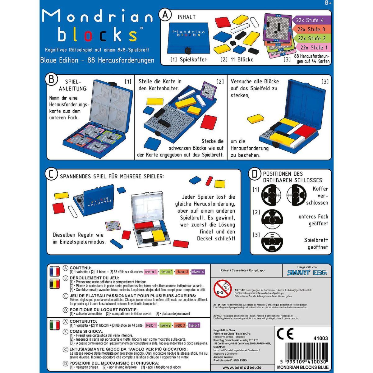 Mondrian Blocks: Blaue Edition