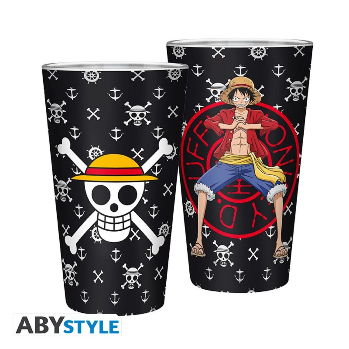 One Piece Large Glass 400ml Luffy Box