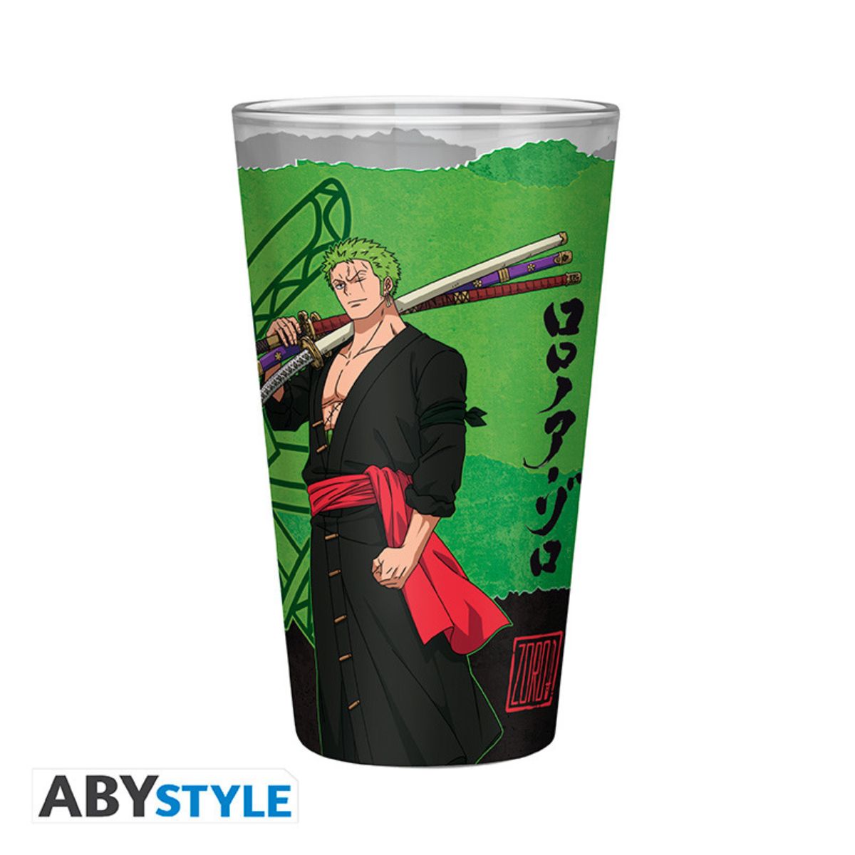 One Piece Large Glass 400ml Zoro