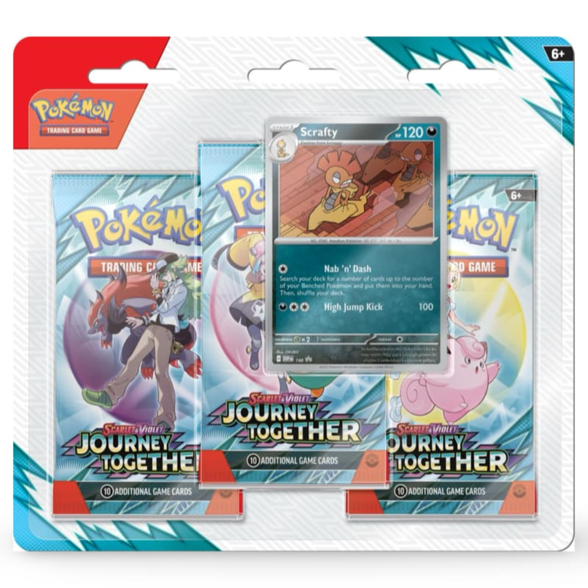 Pokémon 3-Pack Blister Scrafty Englisch